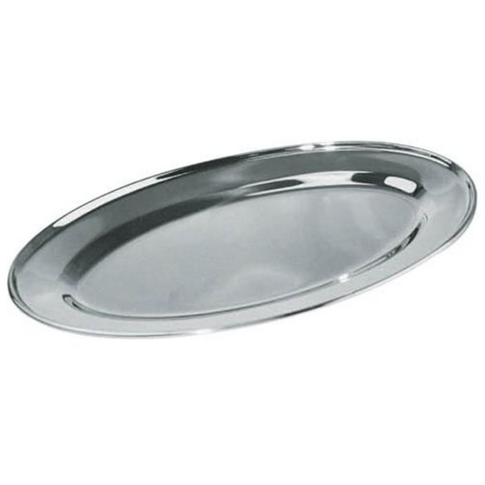 WINCO Carlisle OPL-16  WINCO Oval Platter - Serving - Stainless Steel Body - 1 Each