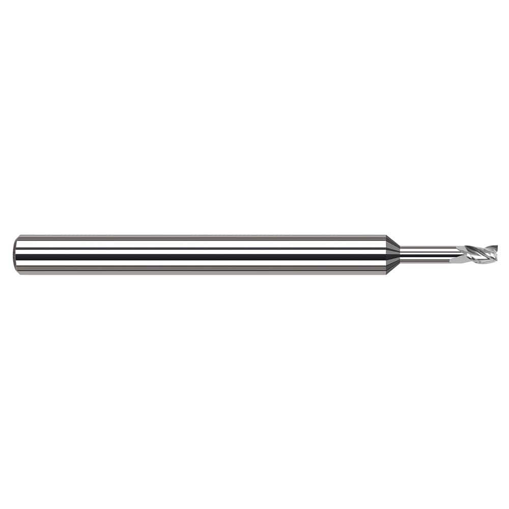 Harvey Tool 33295 Square End Mill: 0.095'' Dia, 0.143'' LOC, 1/8'' Shank Dia, 2-1/2'' OAL, 3 Flutes, Solid Carbide