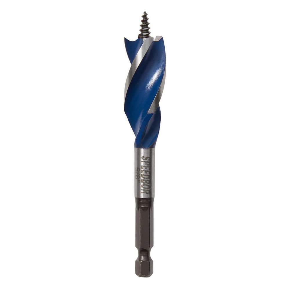 Irwin 1866034 Auger & Utility Drill Bits; Auger Bit Size: 0.625in ; Shank Diameter: 0.4370 ; Shank Size: 0.4370 ; Shank Type: Hex ; Tool Material: High-Speed Steel ; Coated: Uncoated