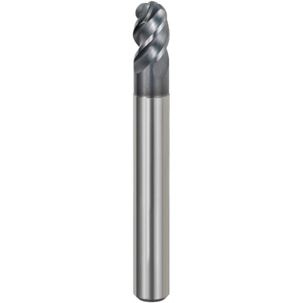 Mitsubishi 649459 Ball End Mills; Mill Diameter (Decimal Inch): 0.2362 ; Mill Diameter (mm): 6.00 ; Number Of Flutes: 4 ; End Mill Material: Carbide ; Length of Cut (mm): 9.0000 ; Coating/Finish: AlCrN