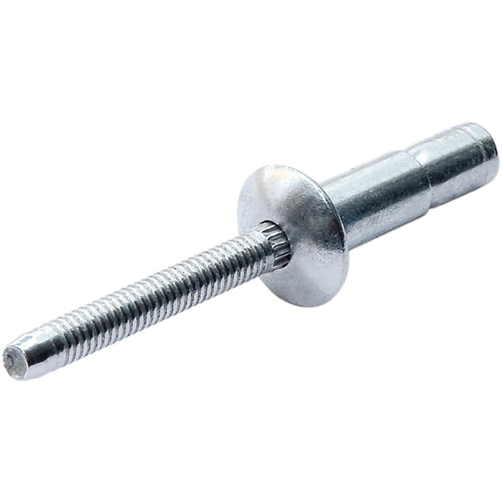 Marson M42822 Blind Rivets; Rivet Type: Structural ; Head Diameter (Inch - 0 Decimals): 0.3550 to 0.3950 ; Minimum Grip (Decimal Inch): 0.2140 ; Mandrel Material: Aluminum ; Maximum Grip (Decimal Inch): 0.4370 ; Minimum Hole Diameter (Decimal Inch): 