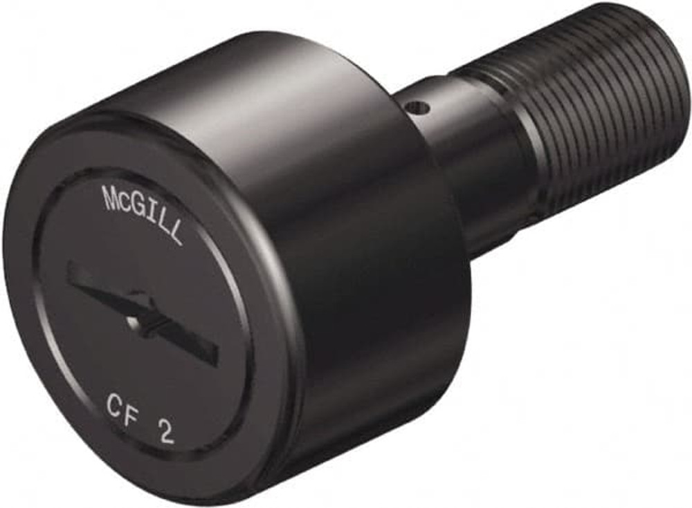 McGill 2050100000 Plain Cam Follower: 0.6875" Roller Dia, 0.4375" Roller Width, 0.25" Stud Dia, 3/4" Stud Length