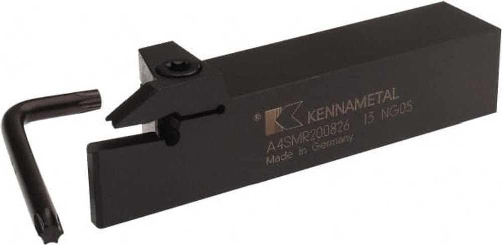 Kennametal 2263187 Indexable Grooving-Cutoff Toolholder: A4SMR200826, 8 mm Min Groove Width, 26 mm Max Depth of Cut, Right Hand