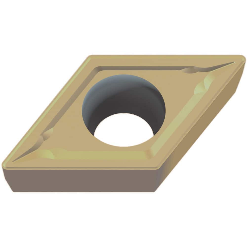 Mitsubishi 693126 Turning Inserts; Insert Style: DCMT ; Insert Size Code: 3 ; Insert Shape: Rhombic 550 ; Included Angle: 55.00 ; Inscribed Circle (Decimal Inch): 0.3750 ; Corner Radius (Decimal Inch): 0.0312