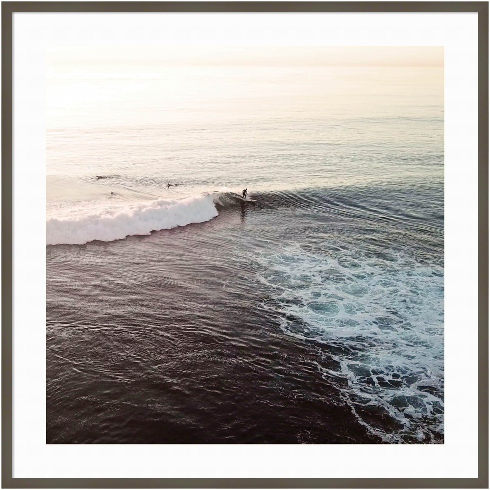 UNIEK INC. A42707159119 Amanti Art La Jolla 1 Square by Rachel Dowd Wood Framed Wall Art Print, 41inW x 41inH, Gray