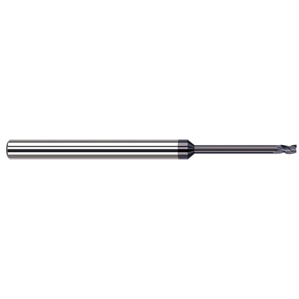 Harvey Tool 850308-C3 Square End Mill: 1/8'' Dia, 3/16'' LOC, 1/8'' Shank Dia, 2-1/2'' OAL, 3 Flutes, Solid Carbide