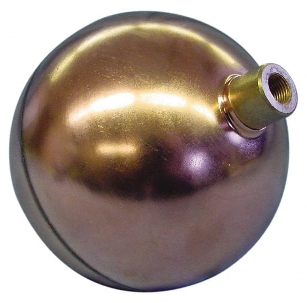 Made in USA RS41218G 12" Diam, Spherical, Round Spud Connection, Metal Float