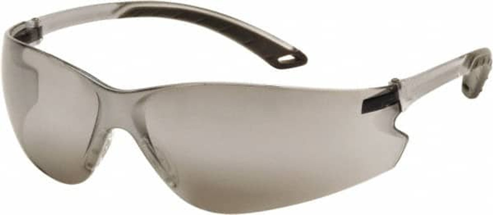 PYRAMEX S5870S Safety Glasses: Scratch-Resistant, Polycarbonate, Silver Mirror Lenses, N/A