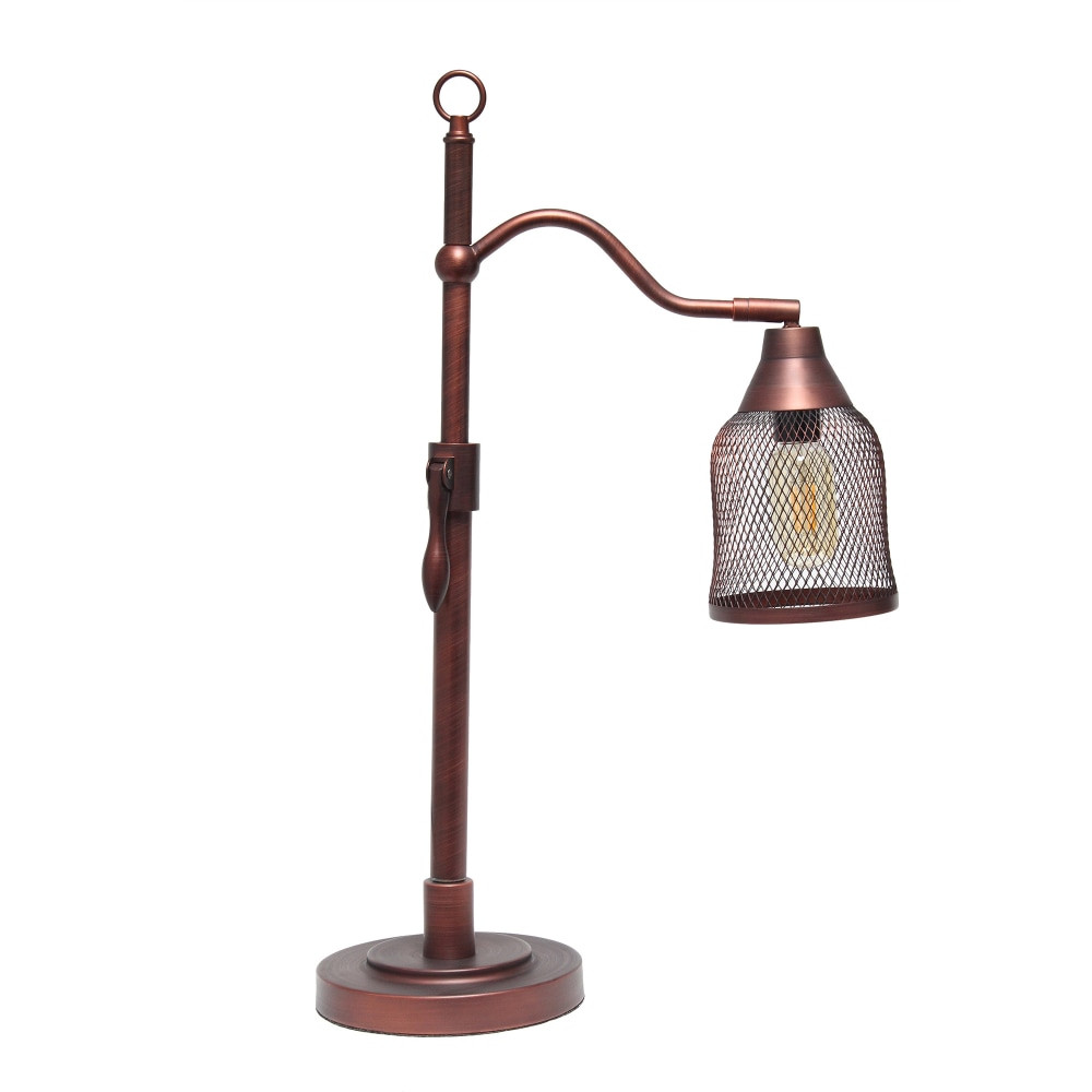 ALL THE RAGES INC LHT-5029-RB Lalia Home Vintage Arched Table Lamp, 25inH, Red Bronze