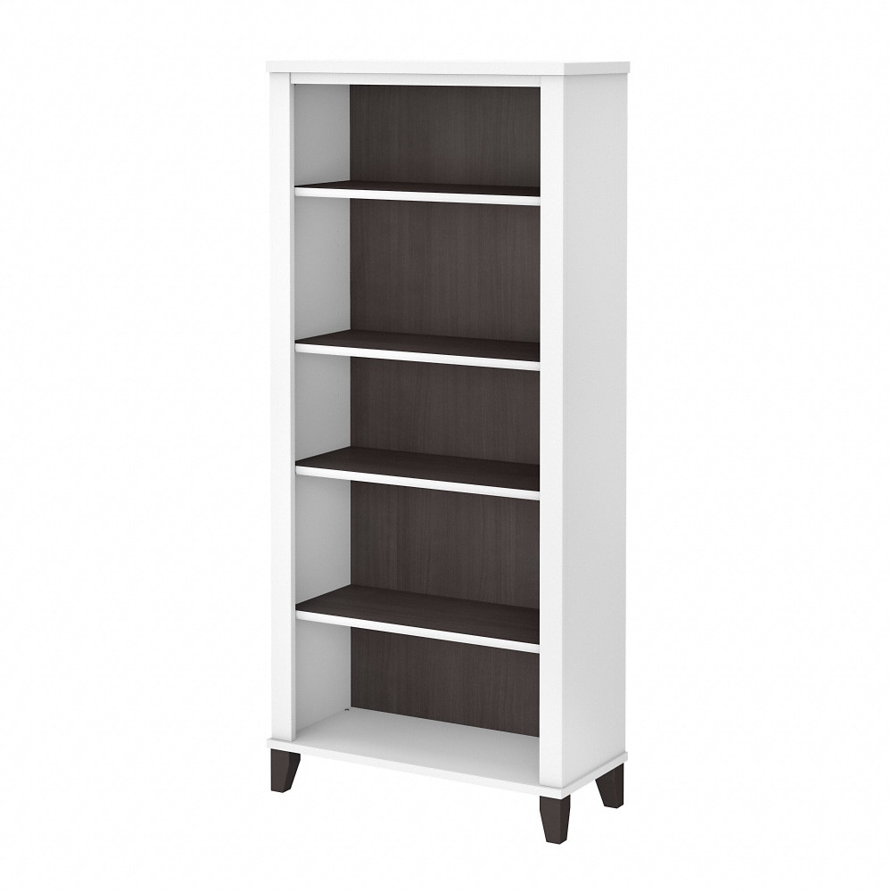 BUSH INDUSTRIES INC. WC81065 Bush Business Furniture Somerset 66inH 5-Shelf Bookcase, Storm Gray/White, Standard Delivery