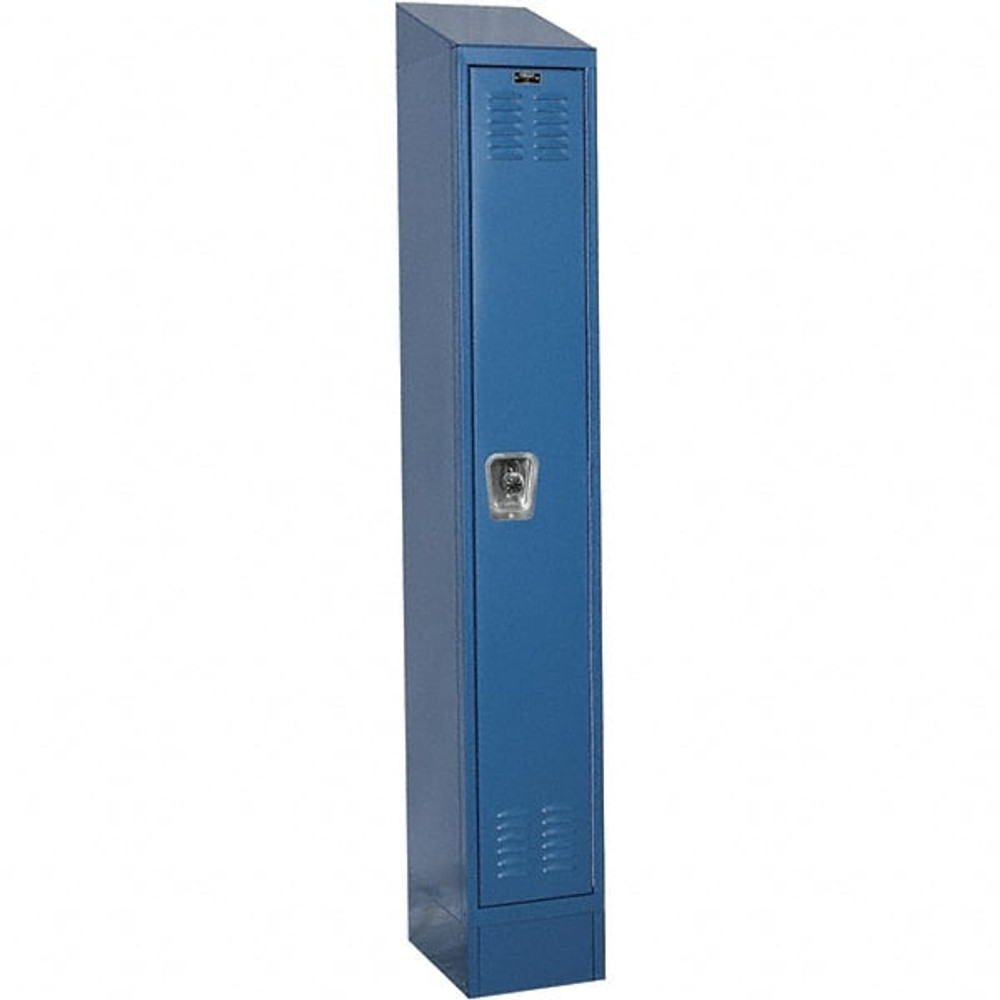 Hallowell URB1288-1ASB-MB 1-Wide Locker: 12" Wide, 17" Deep, 78" High, Padlock