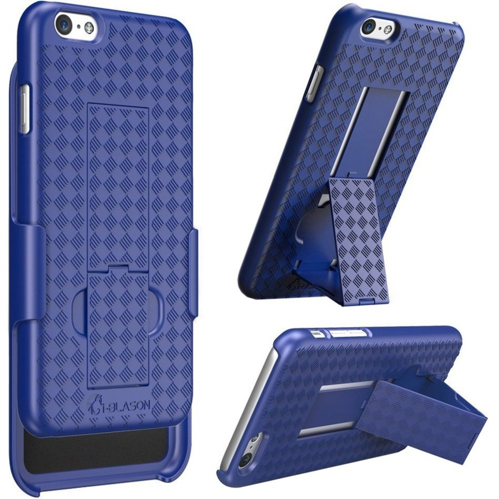 I BLASON LLC 55-TRANS-BLUE i-Blason Transformer 55-TRANS-BLUE Carrying Case (Holster) Apple iPhone Smartphone - Blue - Shatter Resistant Interior, Drop Resistant Interior - Textured - Holster, Belt Clip - 1 Pack