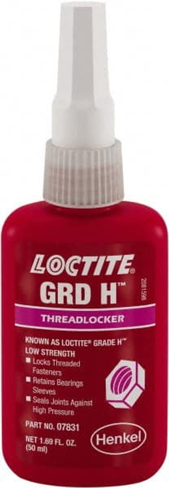 Loctite 195894 Threadlocker: Brown, Liquid, 50 mL, Bottle