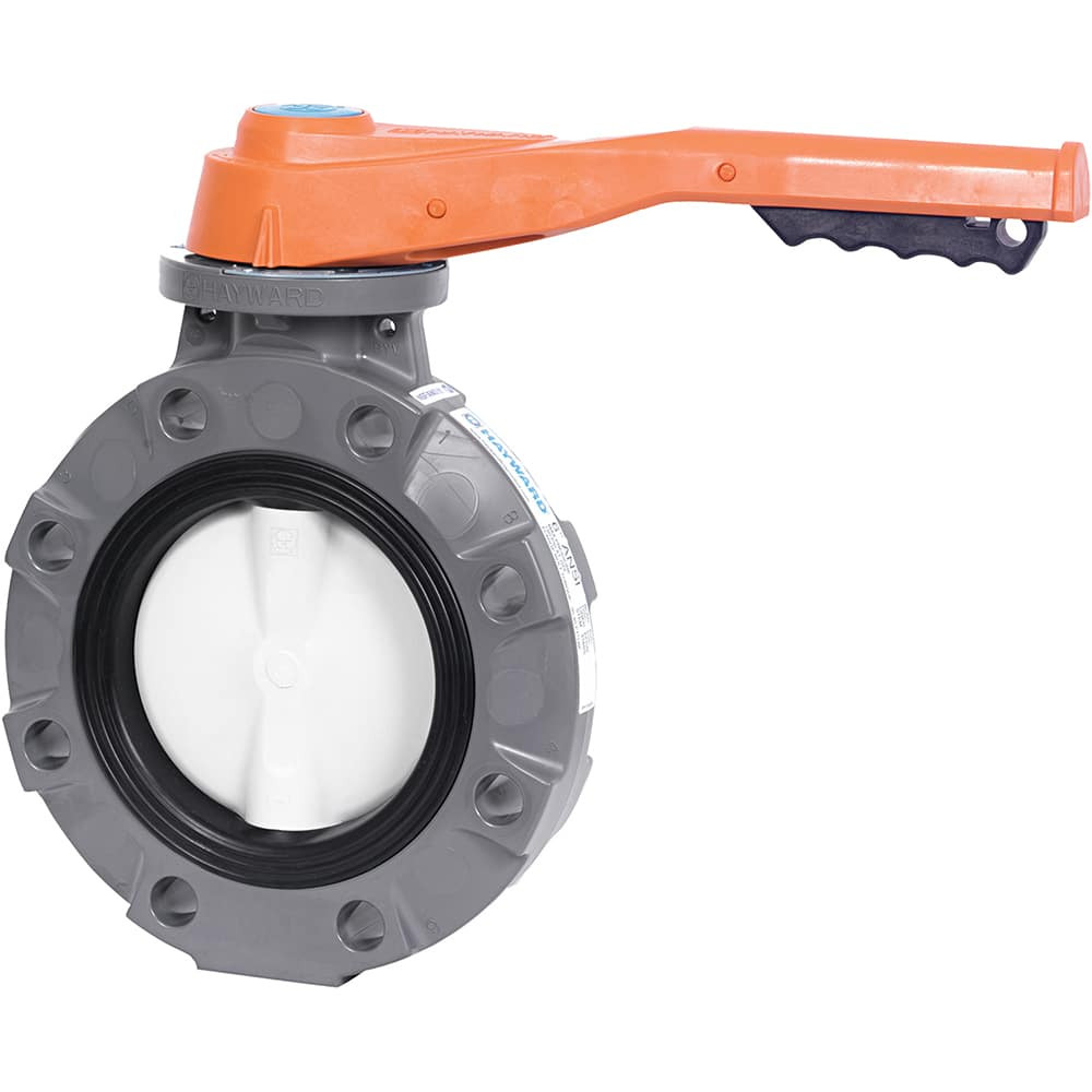Hayward Flow Control BYV14060A0ELI00 Manual Butterfly Valve: 6" Pipe, Lever Handle