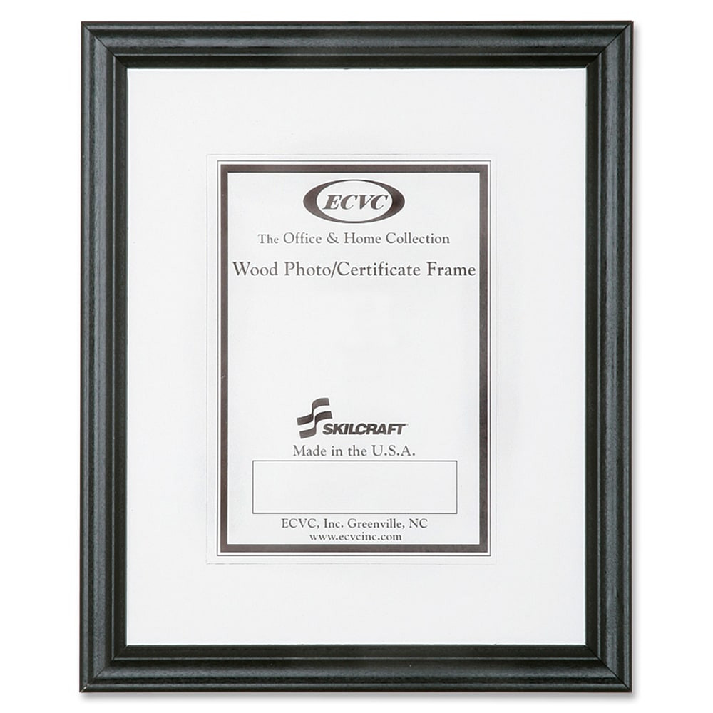 NATIONAL INDUSTRIES FOR THE BLIND SKILCRAFT 7105000528690  Style A Ready-Made Wood Frames, 8in x 10in, Black, Box Of 12 (AbilityOne 7105-00-052-8690)