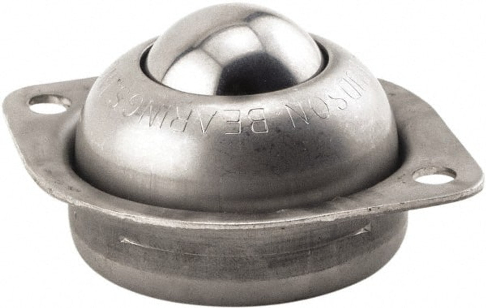 Hudson Bearing LPBT-1SS Ball Transfer: 25.4 mm Ball Dia, Stainless Steel, Round Base