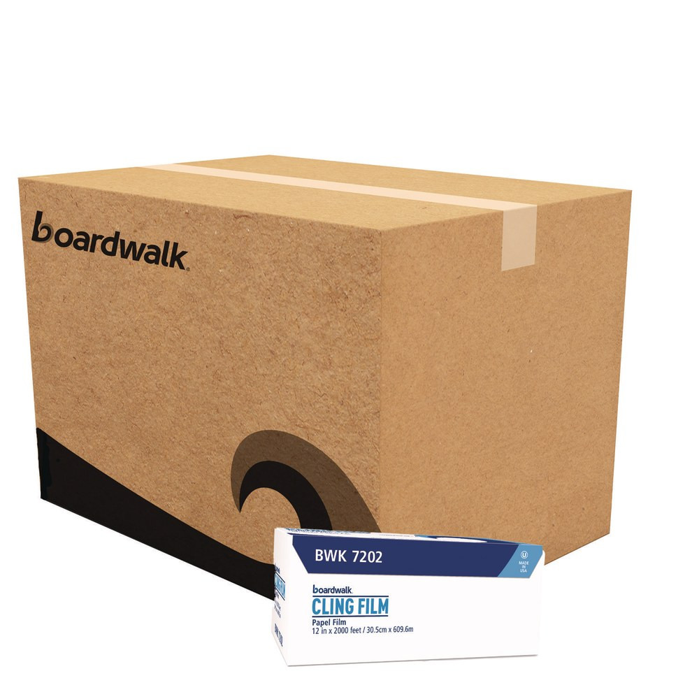 BOARDWALK BWK7202  PVC Food Wrap Film Roll, 12in x 2,000ft, White