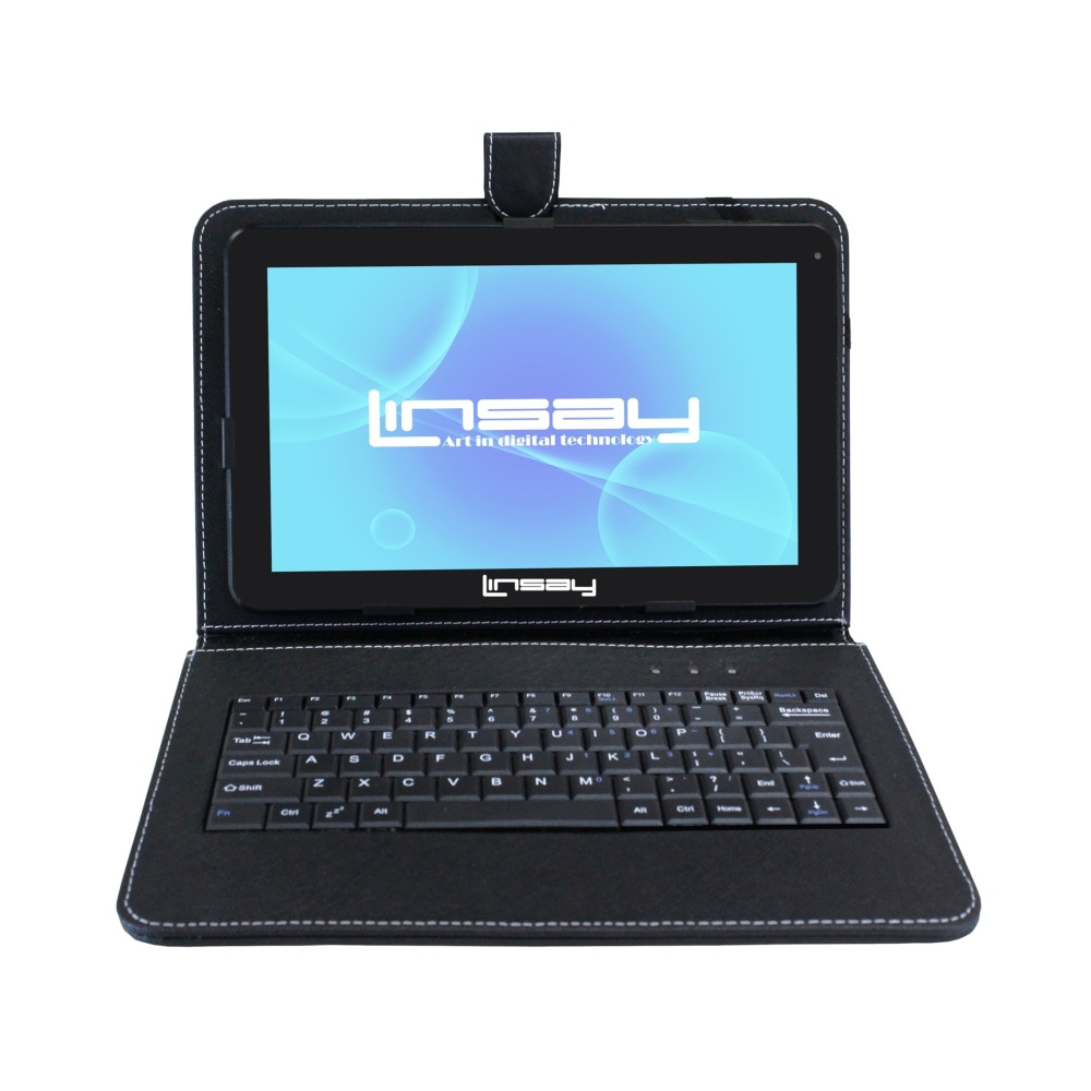 LINSAY F10XHDBK  F10 Tablet, 10.1in Screen, 2GB Memory, 64GB Storage, Android 13, With Black Keyboard, F10XHDBK