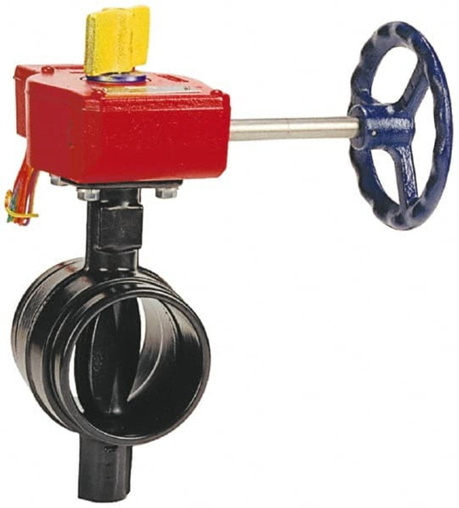 NIBCO NLK720L Manual Grooved Butterfly Valve: 8" Pipe, Gear Handle