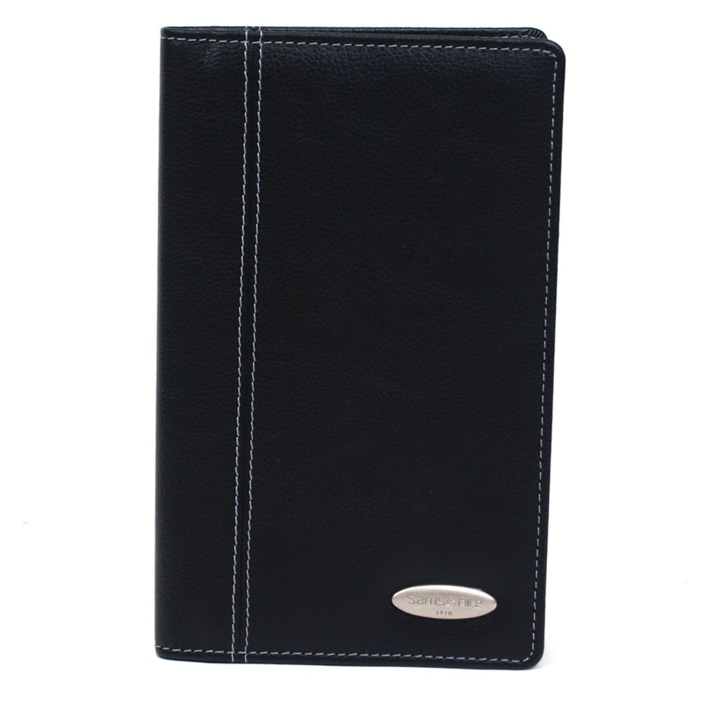 HERITAGE TRAVELWARE LTD 961505 Samsonite Vinyl Business Card Case, Holds 72, 4 1/2in x 1 3/8in x 7 7/8in, Black