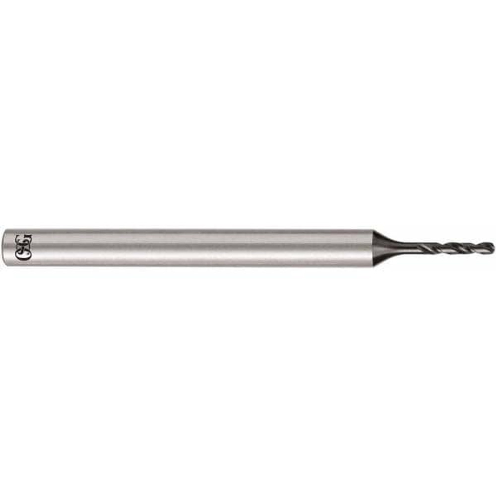 OSG 3300065 Micro Drill Bit: 0.65 mm Dia, 140 ° Point, Solid Carbide