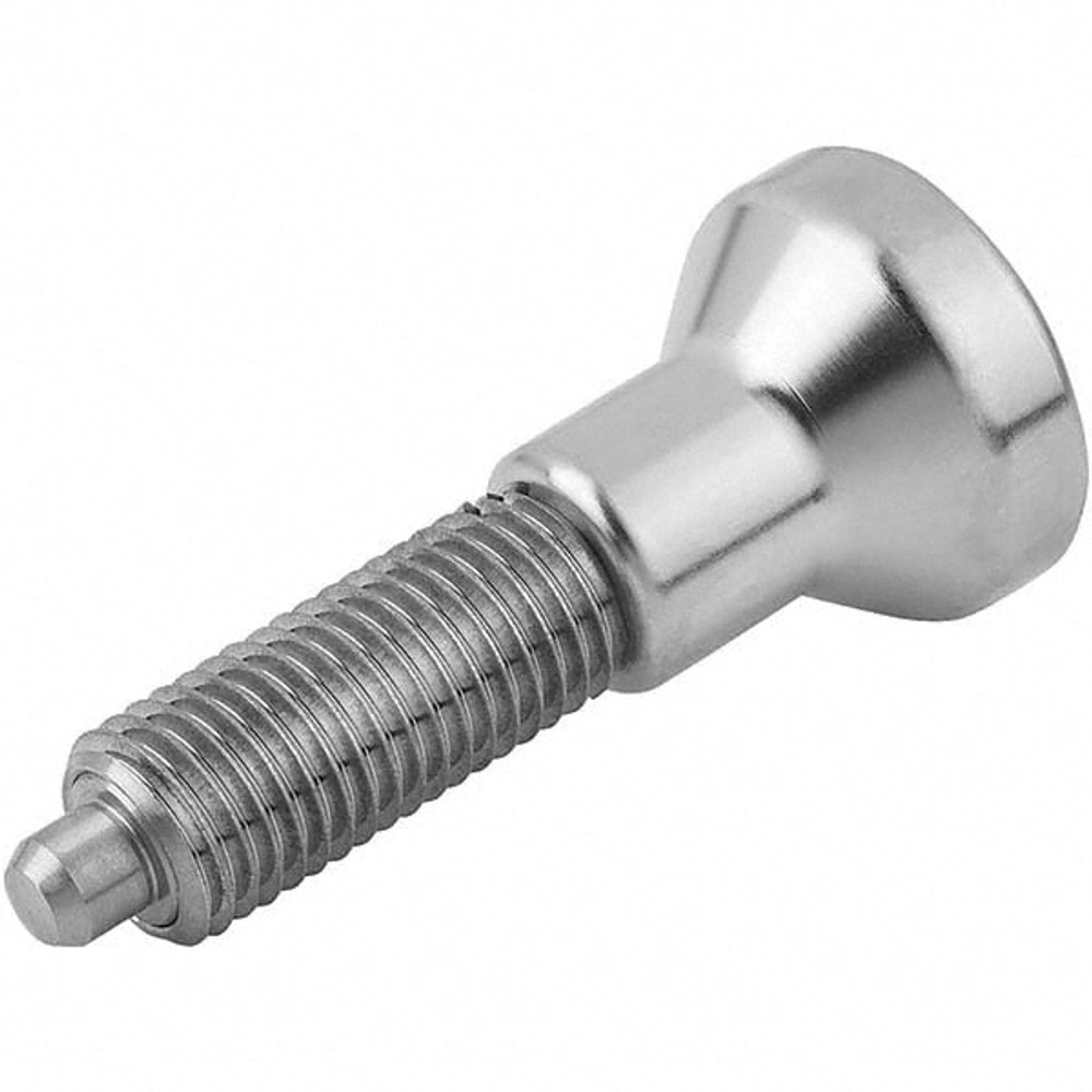 KIPP K0634.001516 M24x2, 50mm Thread Length, 16mm Plunger Diam, Hardened Locking Pin Knob Handle Indexing Plunger