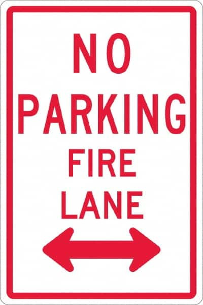AccuformNMC Tow Away Sign: Rectangle, "No Parking - Fire Lane" TM620H
