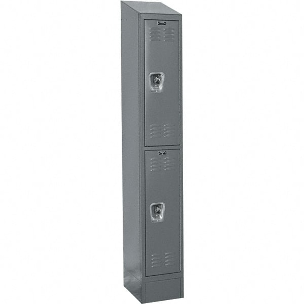 Hallowell URB1228-2ASB-HG 1-Wide Locker: 12" Wide, 78" High, Padlock