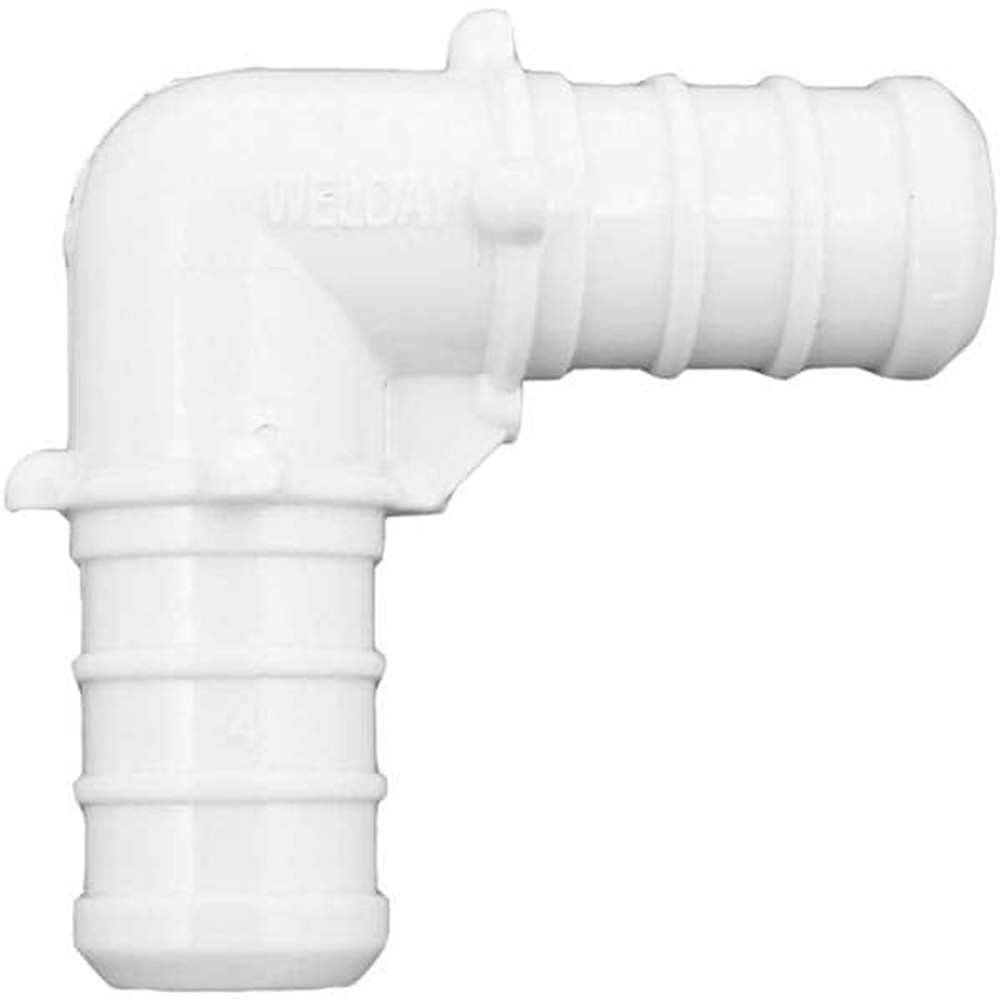 Jones Stephens C76702 Plastic Pipe Fittings; Fitting Type: Elbow ; Fitting Size: 1/2 in ; End Connection: Pex ; Color: White ; Schedule: 40 ; Lead Free: Yes