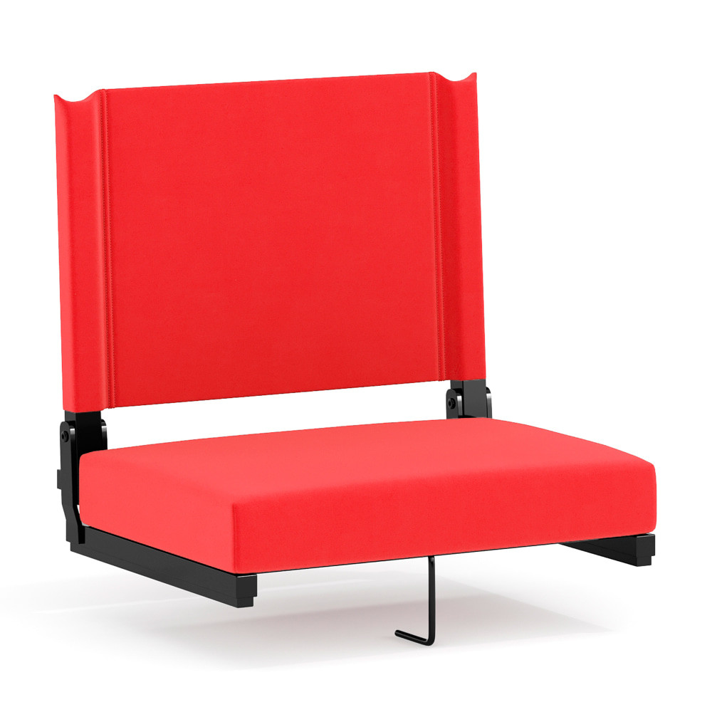 FLASH FURNITURE XUSTARED  Grandstand Comfort Seat, Red/Black