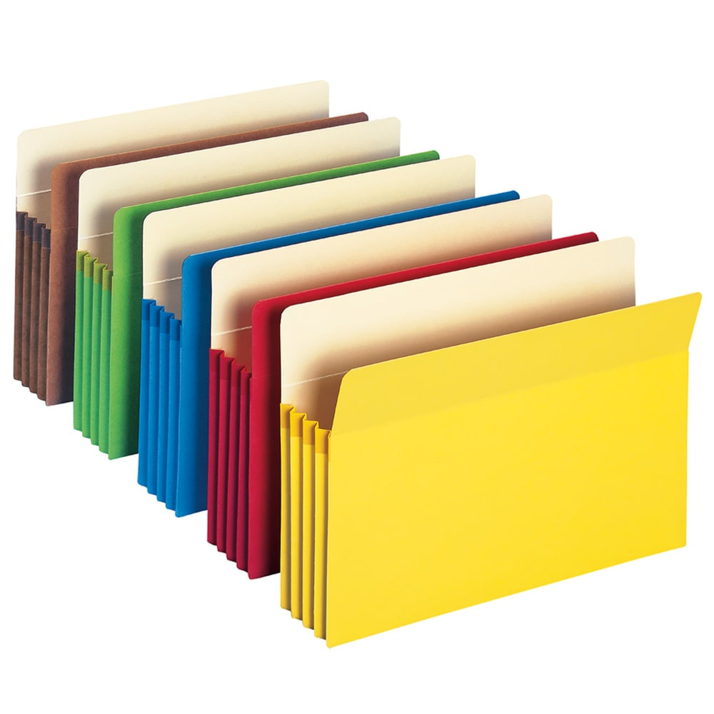 SMEAD MFG CO Smead 74892  Color File Pockets, 3 1/2in Expansion, 9 1/2in x 14 3/4in, Assorted Colors, Pack Of 5