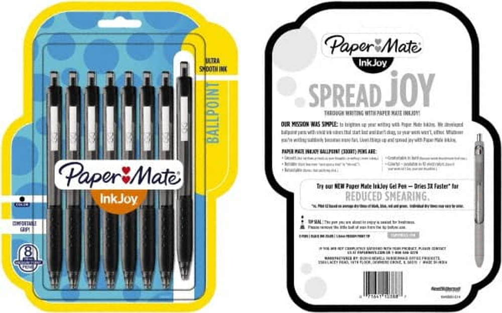 Paper Mate 1945920 Retractable Ball Point Pen: 1 mm Tip, Black Ink