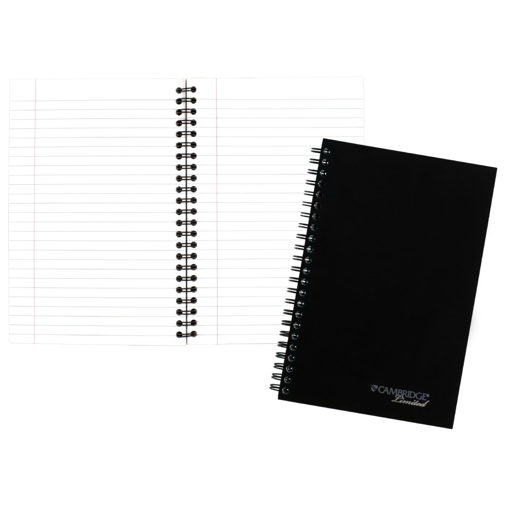 ACCO BRANDS USA, LLC 06074 Cambridge Limited 30% Recycled Business Notebook, 4 7/8in x 8in, 1 Subject, Legal Ruled, 80 Sheets, Black (06074)