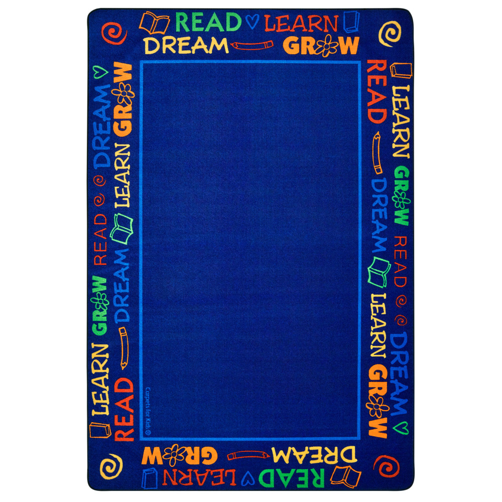 CARPETS FOR KIDS ETC. INC. Carpets For Kids 3718  Premium Collection Read To Dream Border Activity Rug, 8ft x 12ft, Blue