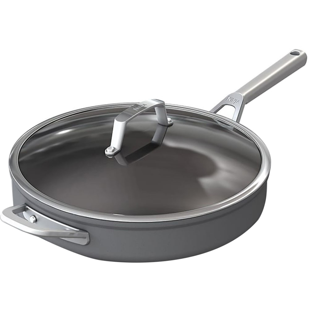 EURO PRO CORP Ninja C30140  Foodi Premium Stainless Steel NeverStick Saute Pan, Slate Gray