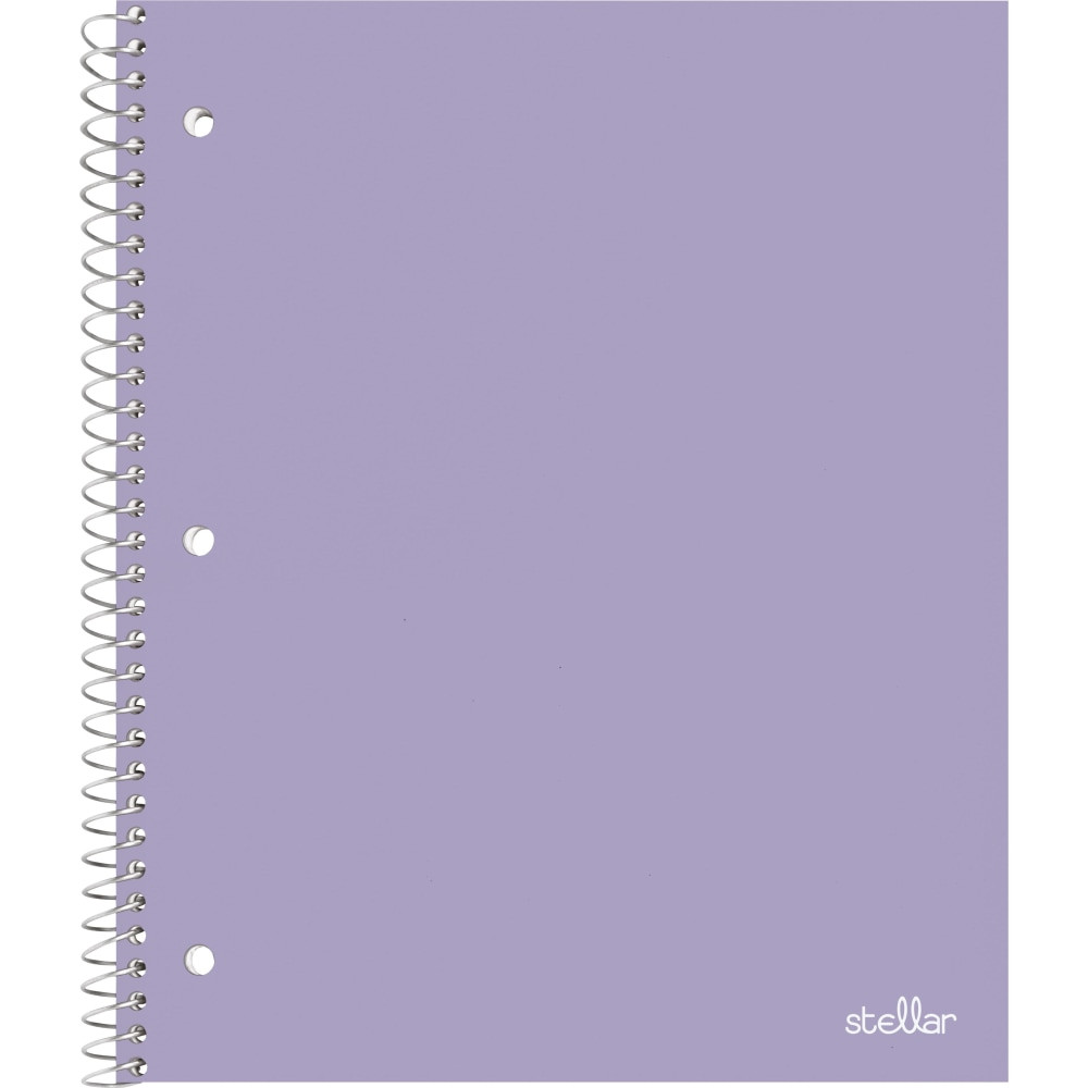 Take your notes wherever you go using Office Depot Brand Stellar Notebooks. Designed to easily fit inside most bags and backpacks, this college-ruled notebook provides ample room for in-class notes, homework and your big ideas.  Poly cover helps protect your work.  College ruled for neatly aligned notes.  Perforated sheets tear out cleanly.  Pages are securely held together with a heavy-duty coil.  Poly pocket divider lets you store loose notes together.