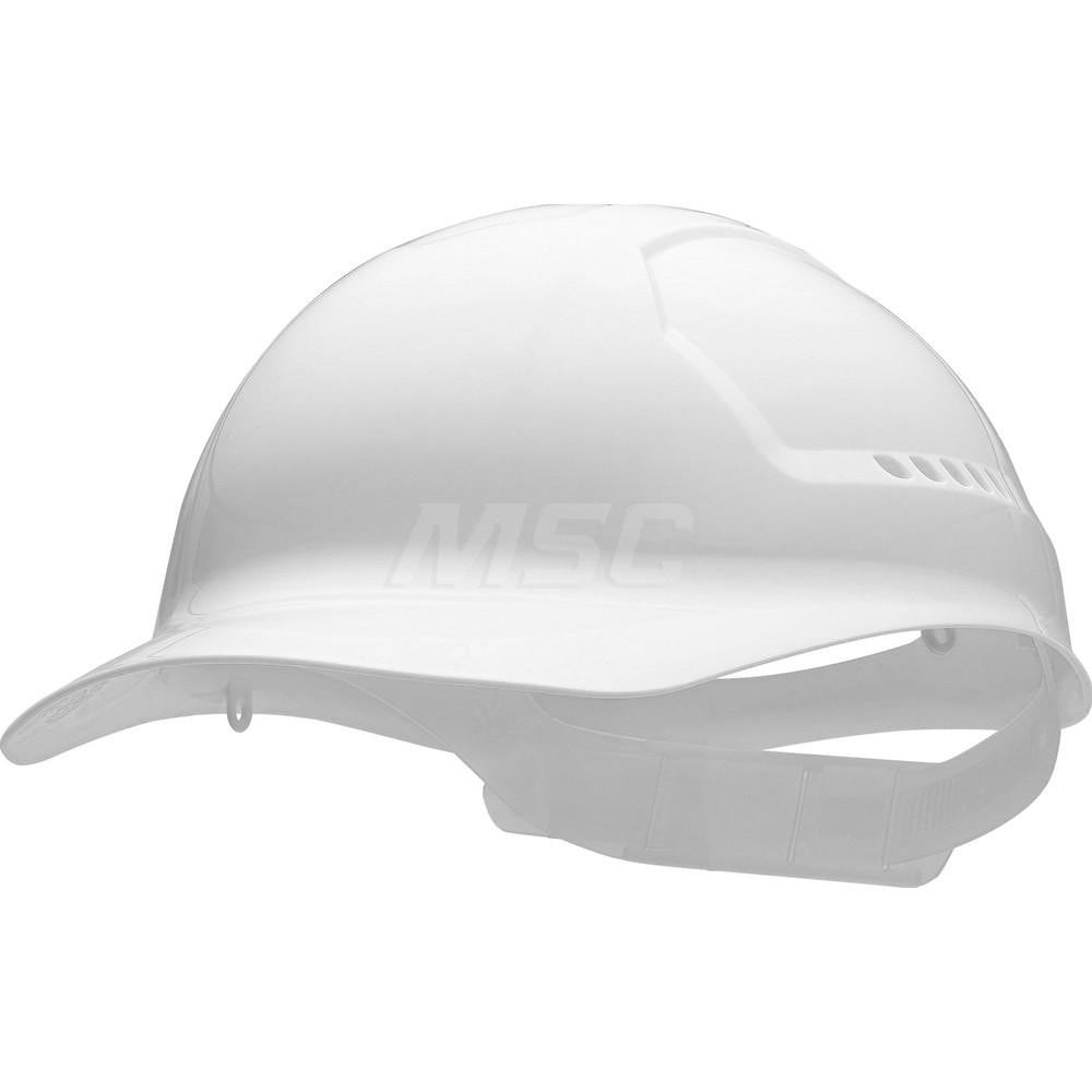 ironCLAD G62001 Bump Caps; Bump Cap Type: Front Brim Bump Cap ; Material: Plastic ; Adjustment Type: Adjustable ; Color: White ; Vented: Yes ; Slotted: No