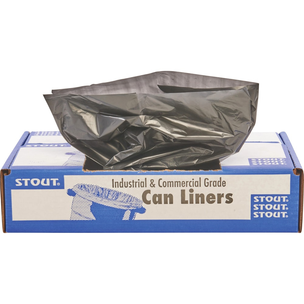 STOUT T3039B13   Trash Bags, 1.3-mil, 20 - 30 Gallons, 30in x 39in, Brown, Carton Of 100
