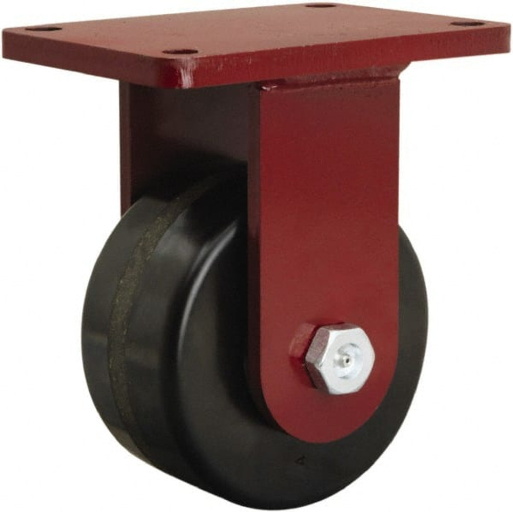 Hamilton R-EHD-63PH Rigid Top Plate Caster: Phenolic, 6" Wheel Dia, 3" Wheel Width, 2,000 lb Capacity, 8-1/2" OAH