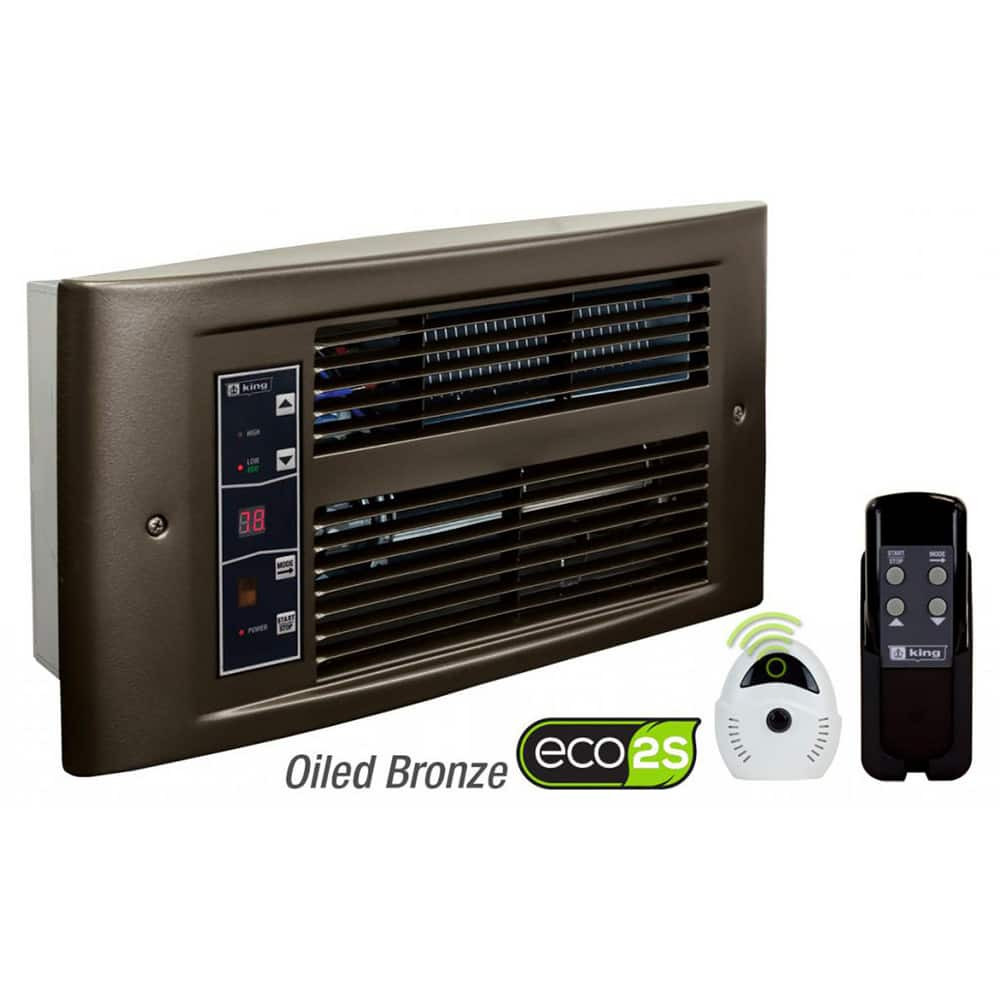 King Electric PX2017-ECO-OB-R Electric Forced Air Heaters; Heater Type: Wall ; Maximum BTU Rating: 5971 ; Voltage: 208V ; Phase: 1 ; Wattage: 1750 ; Overall Length (Inch): 9