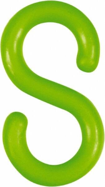 AccuformNMC Pedestrian Barrier S-Hook: Plastic, Green, Use with Plastic Chain PSH15G