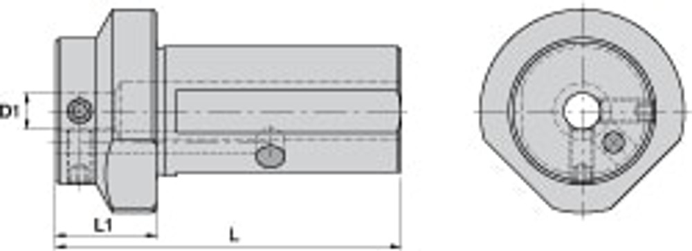 Kennametal 1566211 Boring Bar Reducing Adapter: KM63XMZ