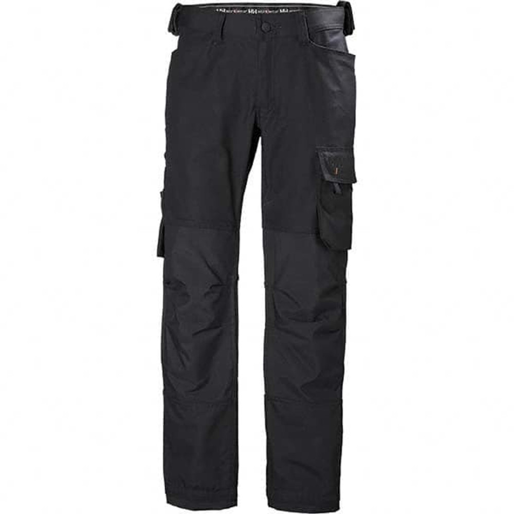 Helly Hansen 77468_990-30/32 Work Pants: General Purpose, Cotton & Polyester, Black, 30" Waist, 32" Inseam Length