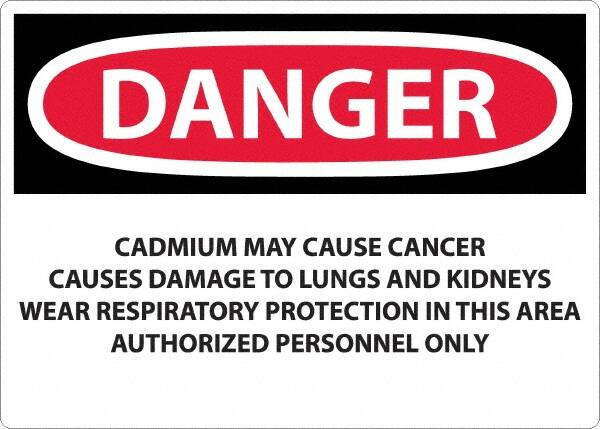 AccuformNMC Sign: Rectangle, "Danger - Cadmium May Cause Cancer" D28AD