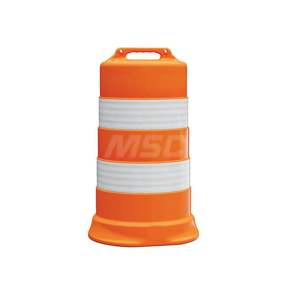 Plasticade 456-HD-T-45 Traffic Barrels, Delineators & Posts; Reflective: Yes ; Base Needed: Yes ; Compliance: MASH Compliant; MUTCD Standards ; Collar Three Width (Inch): 6 ; Collar Two Width (Inch): 6 ; Collar Four Width (Inch): 6