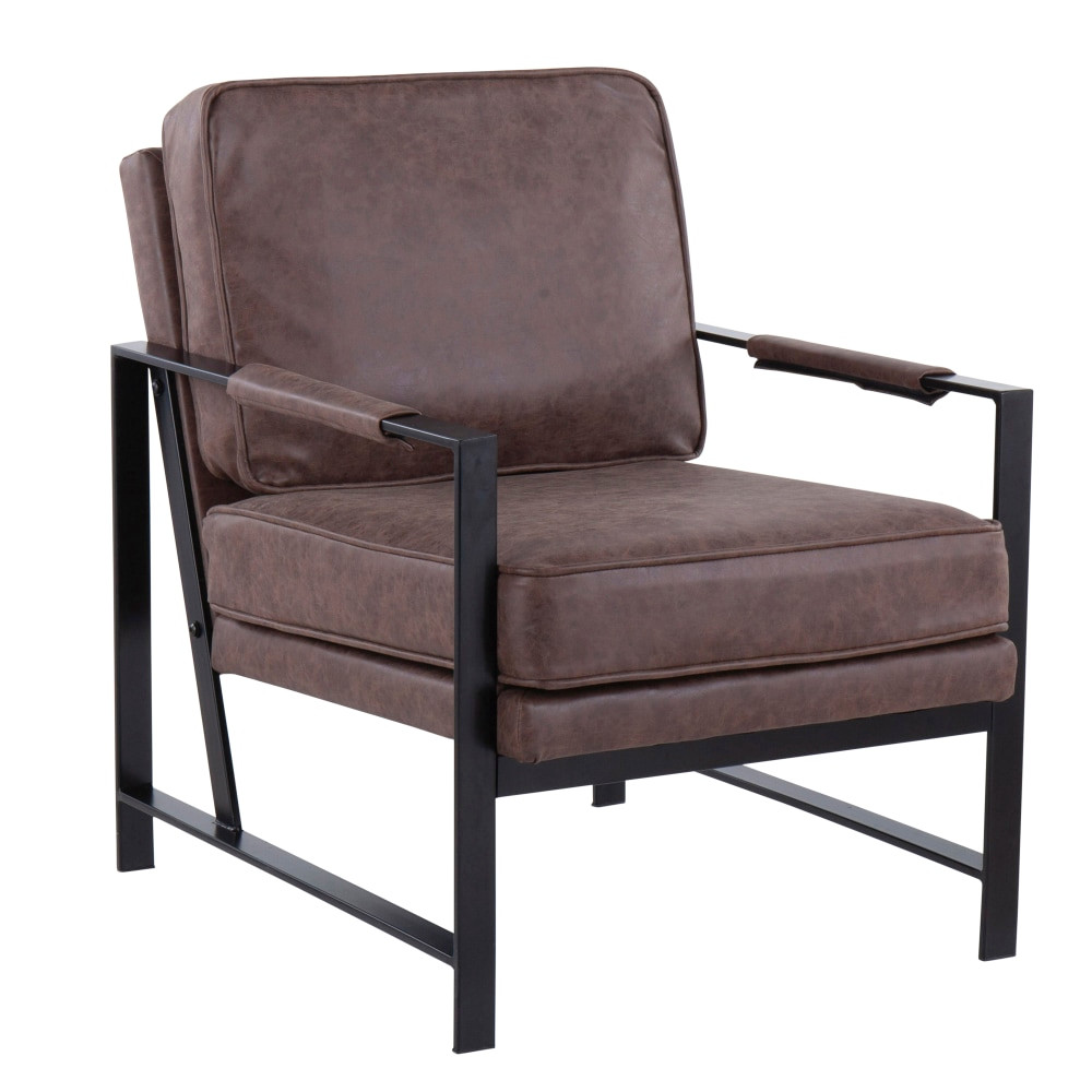 LUMISOURCE, LLC CHR-FRANKPAD BKE LumiSource Franklin Contemporary Armchair, Espresso/Black