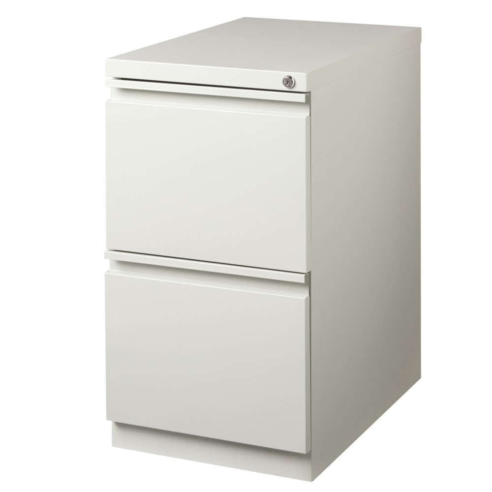 OFFICE DEPOT HID19076 WorkPro 23inD Vertical 2-Drawer Mobile Pedestal File Cabinet, Light Gray