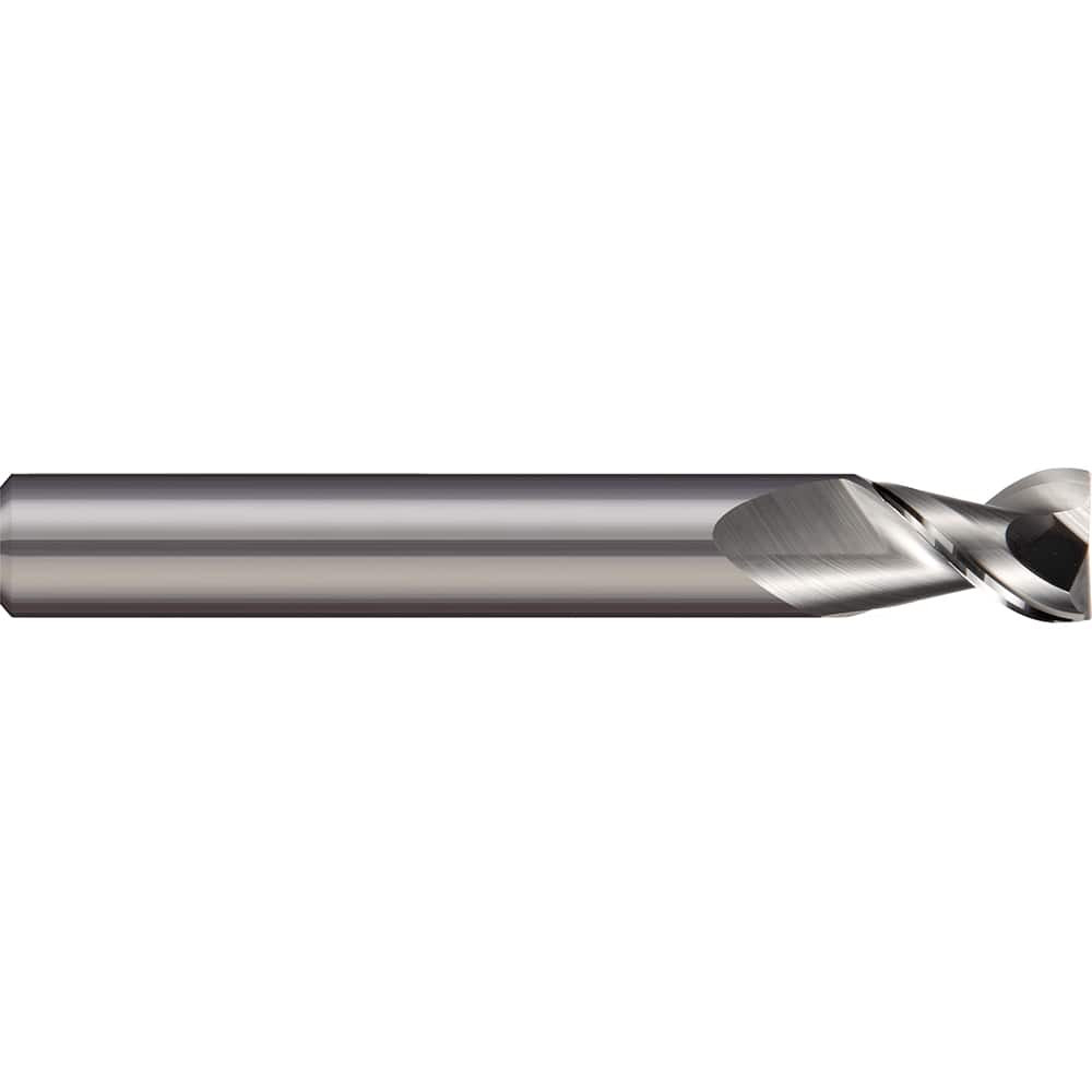 Micro 100 ASMM-100-2 Square End Mill: 10 mm Dia, 2 Flutes, 19 mm LOC, Solid Carbide, 45 ° Helix