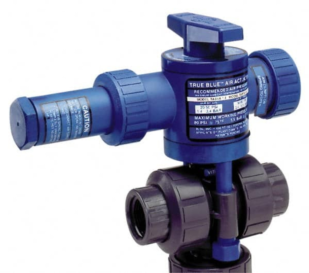 Plast-O-Matic ABVS075EPT-CP Motorized Automatic Ball Valve: 3/4" Pipe, Chlorinated polyvinyl chloride