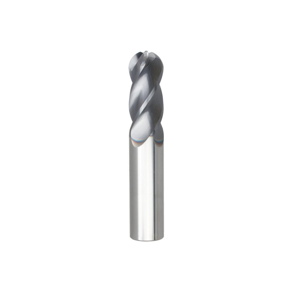 Niagara Cutter 03083860 Ball End Mill: 0.5" Dia, 1" LOC, 4 Flute, Solid Carbide